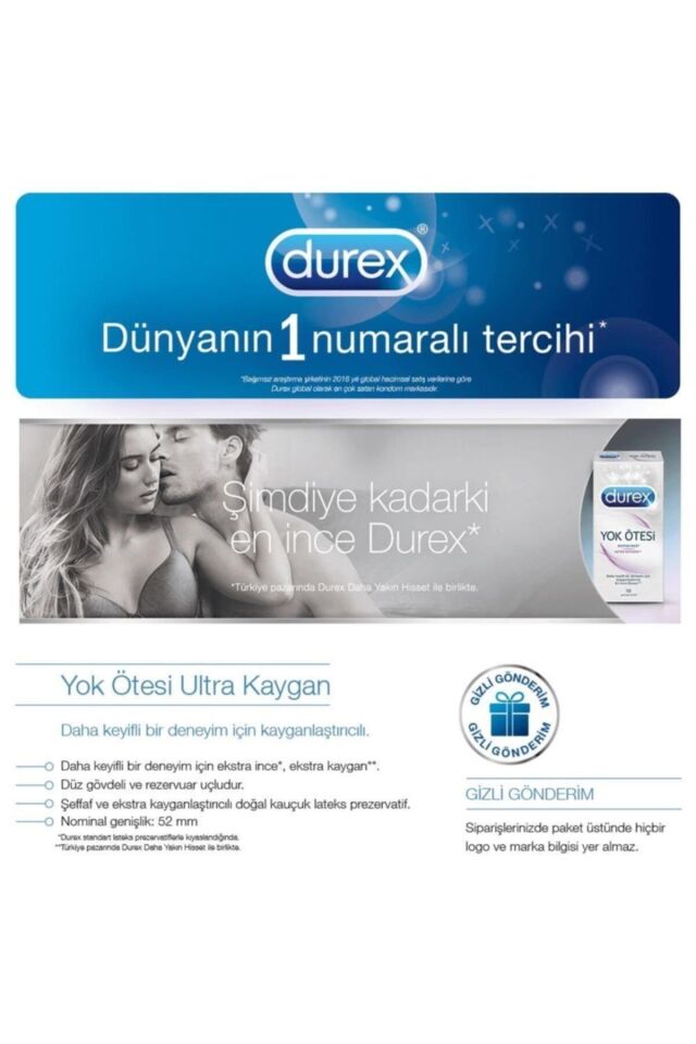 DUREX PREZERVATİF YOK ÖTESİ EKSTRA HİS 10 LU