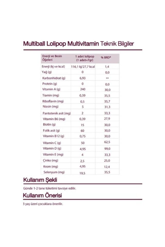 MULTIBALL ZERO 150 LİK LOLİPOP