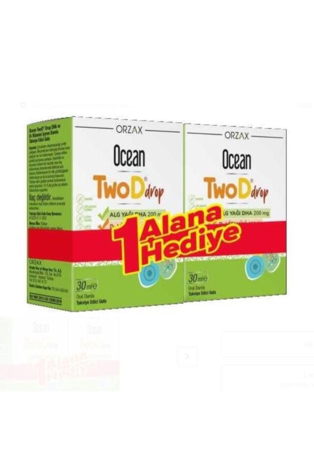 OCEAN TWOD DAMLA 30 ML 1 ALANA 1 HEDİYE