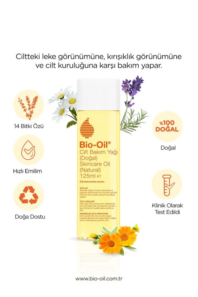 BİO-OİL NATURAL CİLT BAKIM YAĞI 125 ML