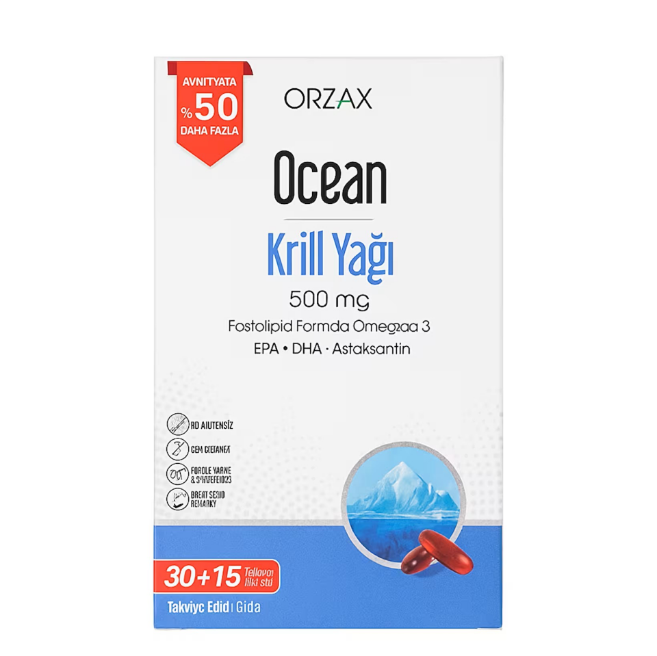 OCEAN KRILL OIL 30 SOFT KAPSÜL %50 DAHA FAZLA