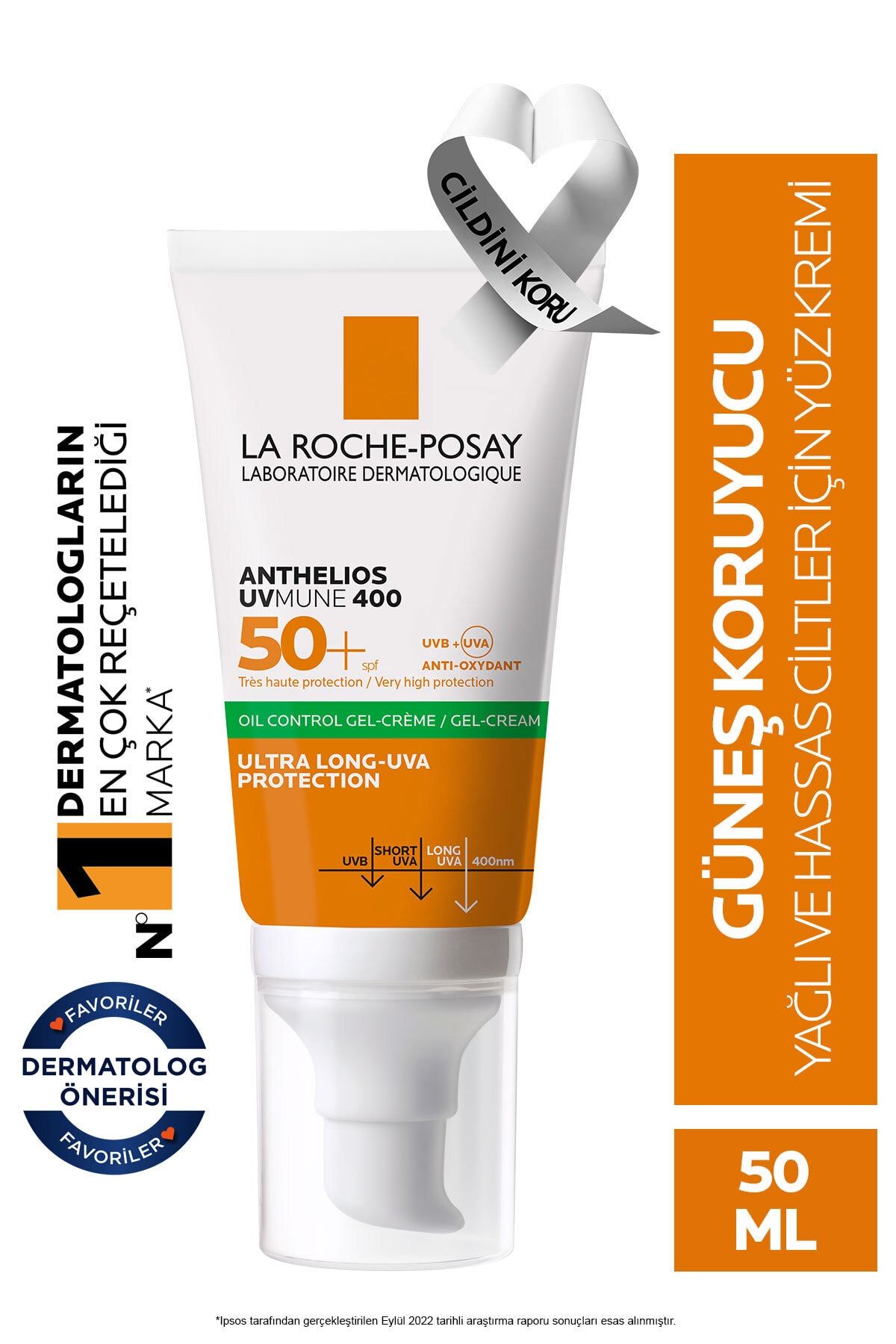 LA ROCHE ANTHELIOS UVMUNE 400 OIL CONTROL KREM SPF50+ 50 ML
