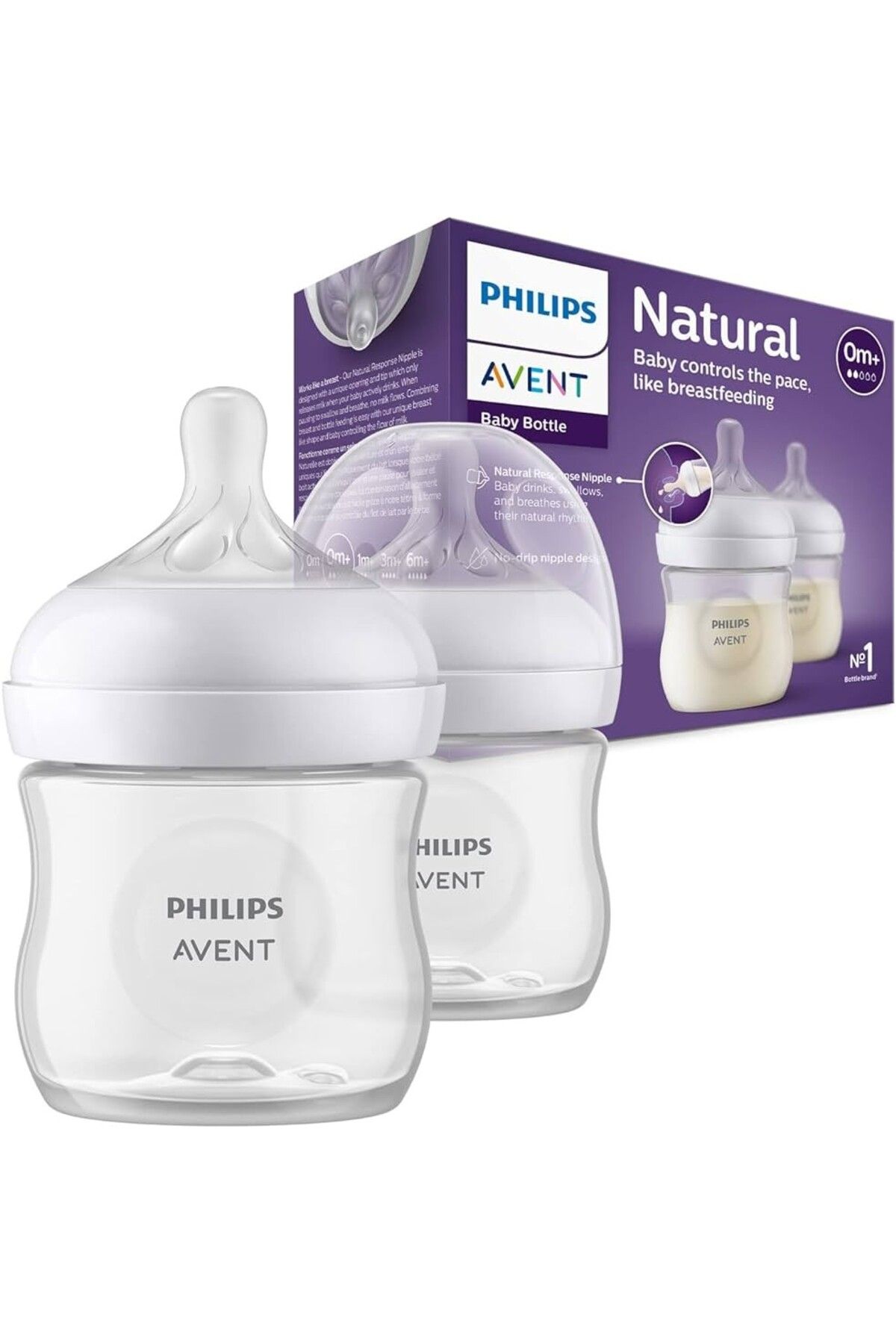 AVENT NATURAL RESPONSE DOĞAL TEPKİLİ PP 2'Lİ BİBERON SETİ 0 AY 125 ML SCY900/02