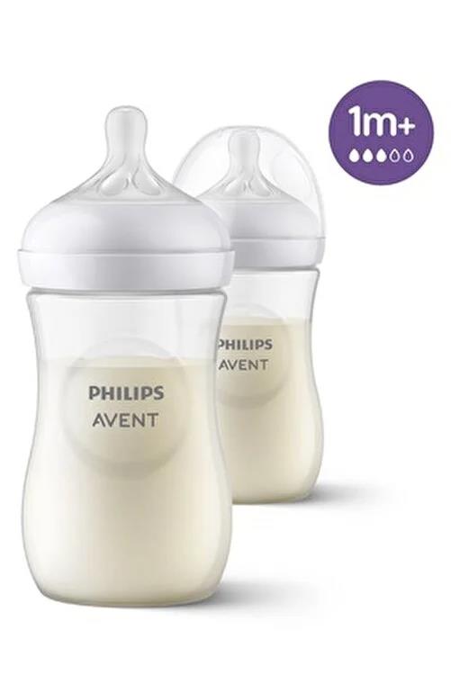 AVENT NATURAL RESPONSE DOĞAL TEPKİLİ PP 2'Lİ BİBERON SETİ 1 AY 260 ML