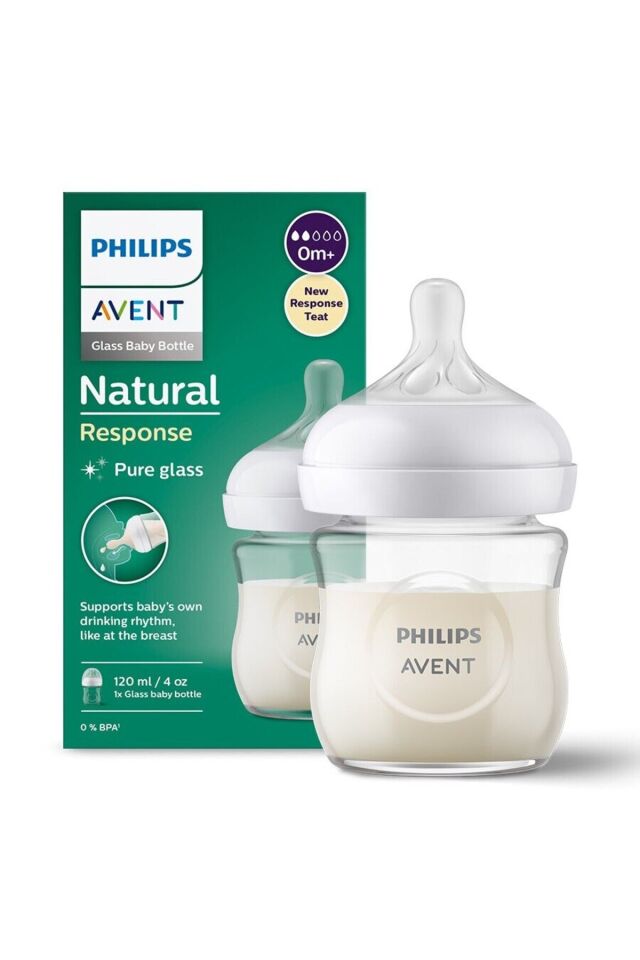 AVENT RESPONSE DOĞAL TEPKİLİ CAM BİBERON 0+ AY120 ML