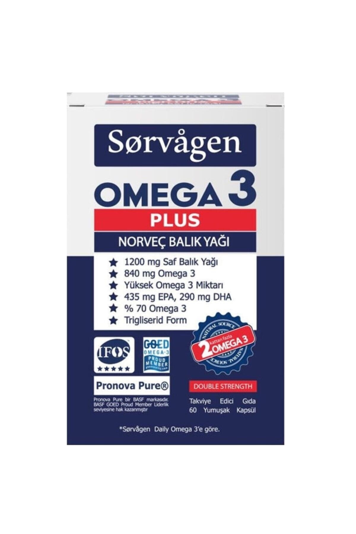 SORVAGEN OMEGA 3 PLUS NORVEÇ BALIK YAĞI 60 KAPSÜL