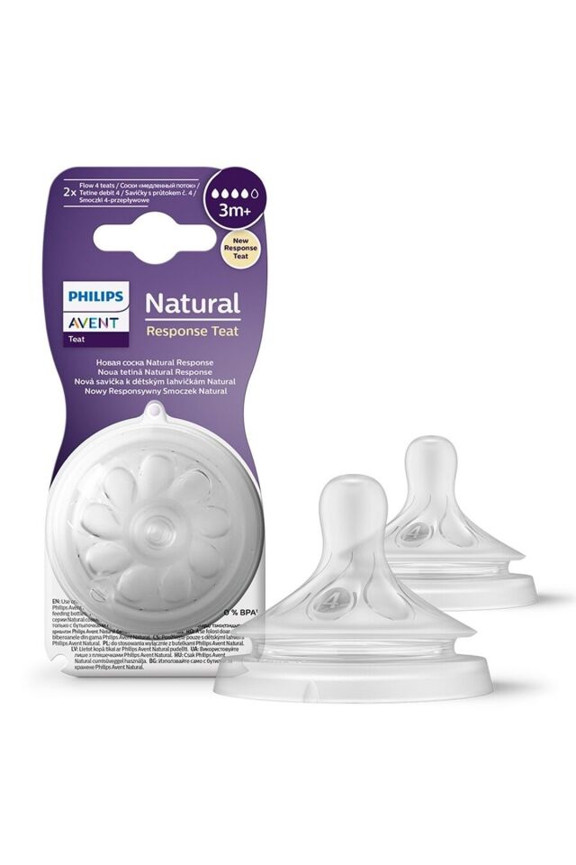 AVENT NATURAL RESPONSE BİBERON EMZİĞİ 4 NUMARA 3+ AY 2'Lİ