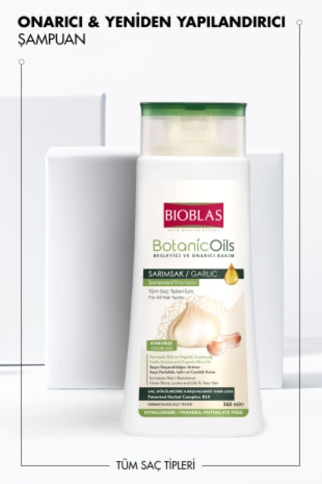 BIOBLAS BOTANIC OILS SARIMSAK ŞAMPUANI 360 ML