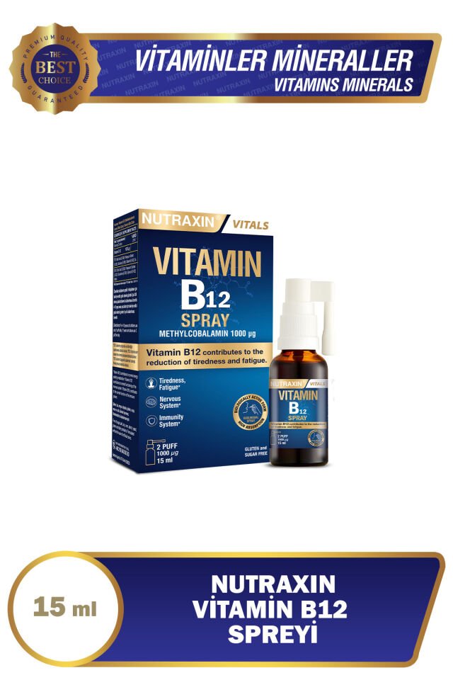 NUTRAXIN B12 VITAMIN SPREY 15ML