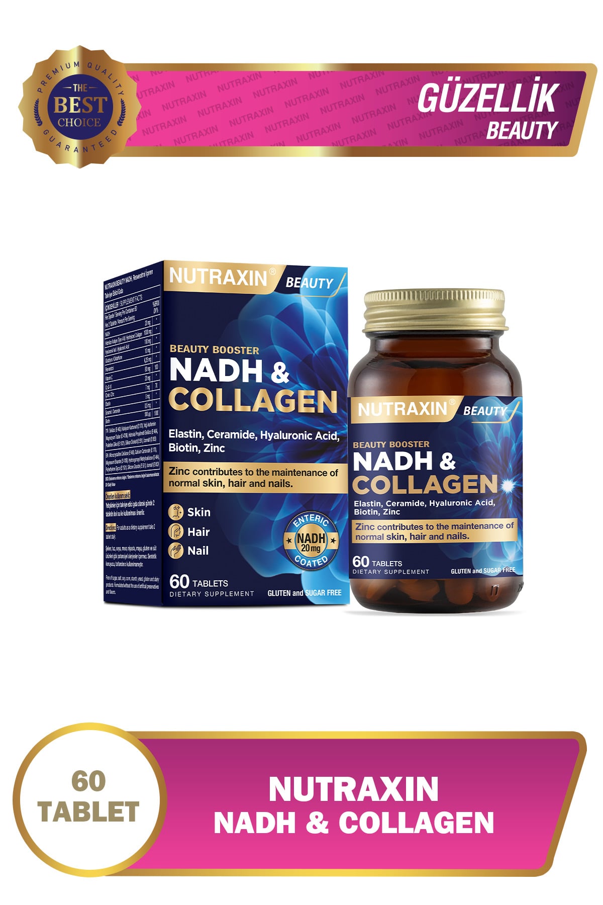 NUTRAXİN NADH & COLLAGEN 60 TABLET