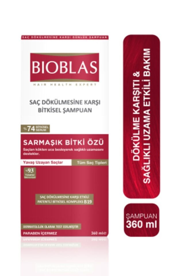BIOBLAS YAVAŞ UZAYAN SAÇLAR İÇİN ŞAMPUAN 360 ML