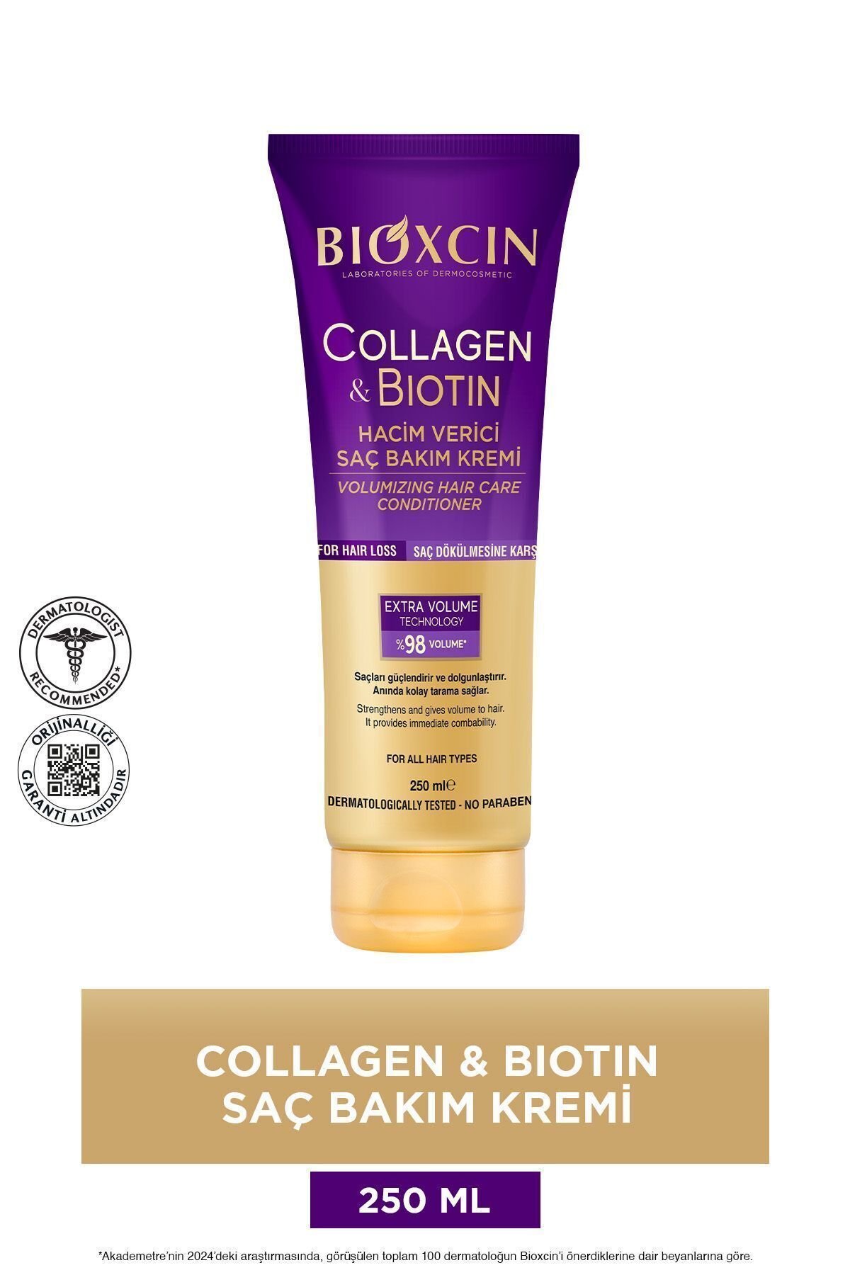 BİOXCİN COLLAGEN BİOTİN HACİM VERİCİ SAÇ BAKIM KREMİ 250 ML