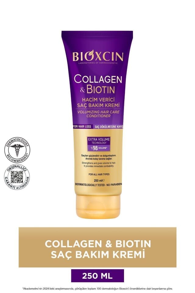 BİOXCİN COLLAGEN BİOTİN HACİM VERİCİ SAÇ BAKIM KREMİ 250 ML