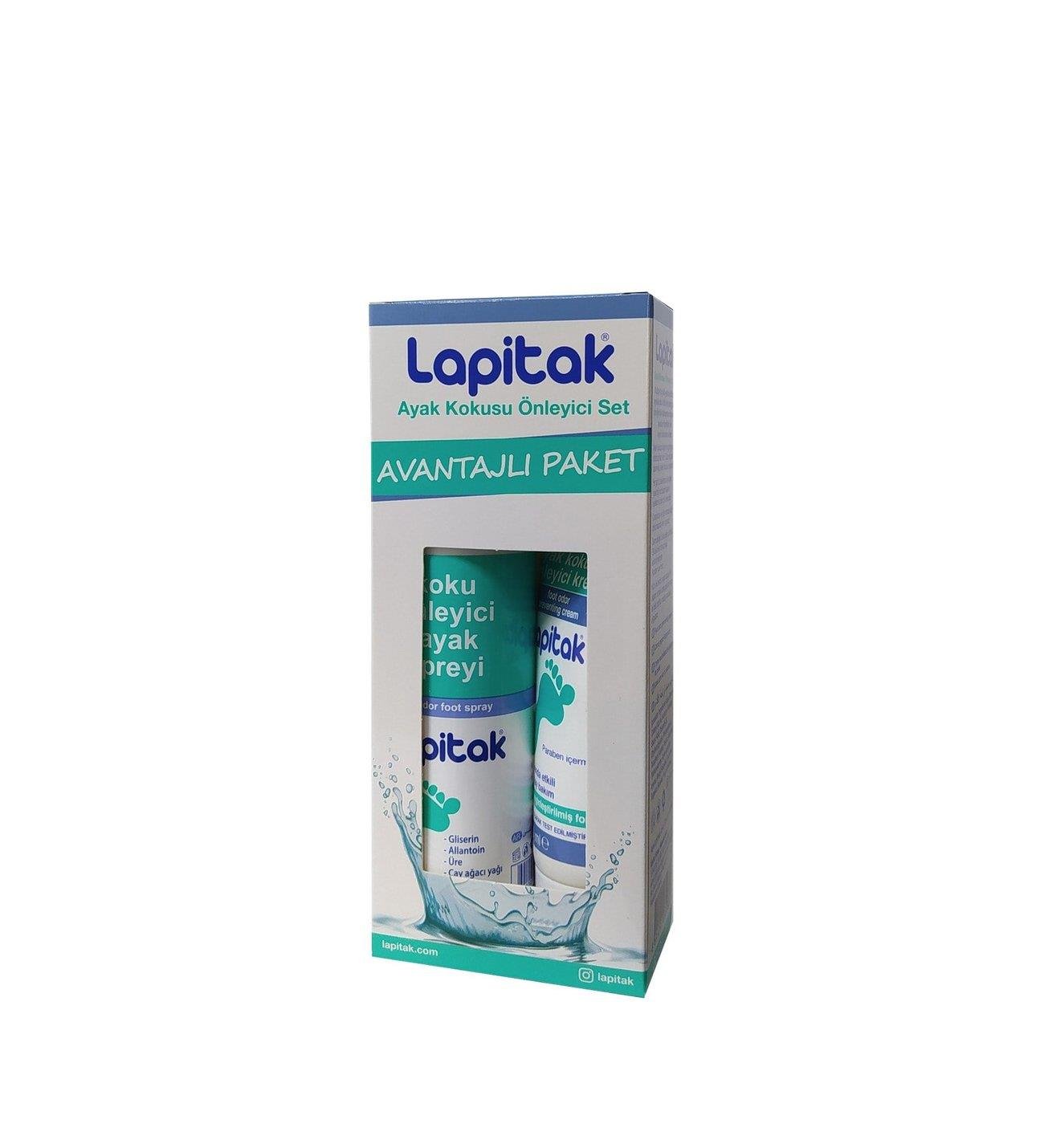 LAPİTAK AYAK KOKUSU ÖNLEYİCİ SET - SPREY 125 ML + KREM 60 ML
