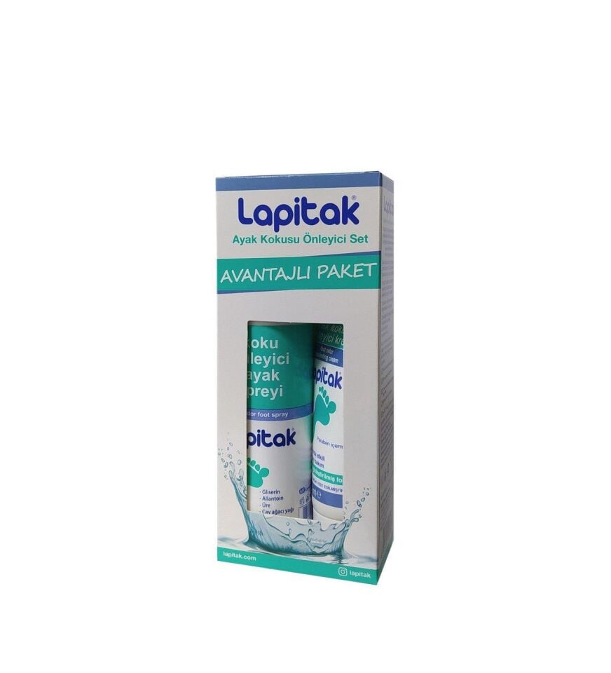 LAPİTAK AYAK KOKUSU ÖNLEYİCİ SET - SPREY 125 ML + KREM 60 ML