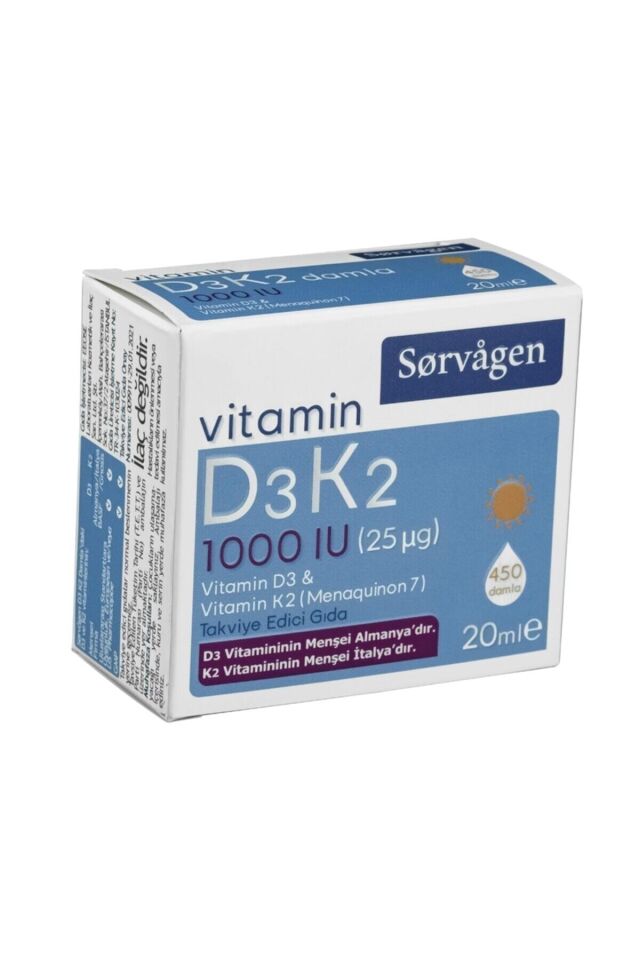 SORVAGEN D3K2 DAMLA 1000 IU 20 ML