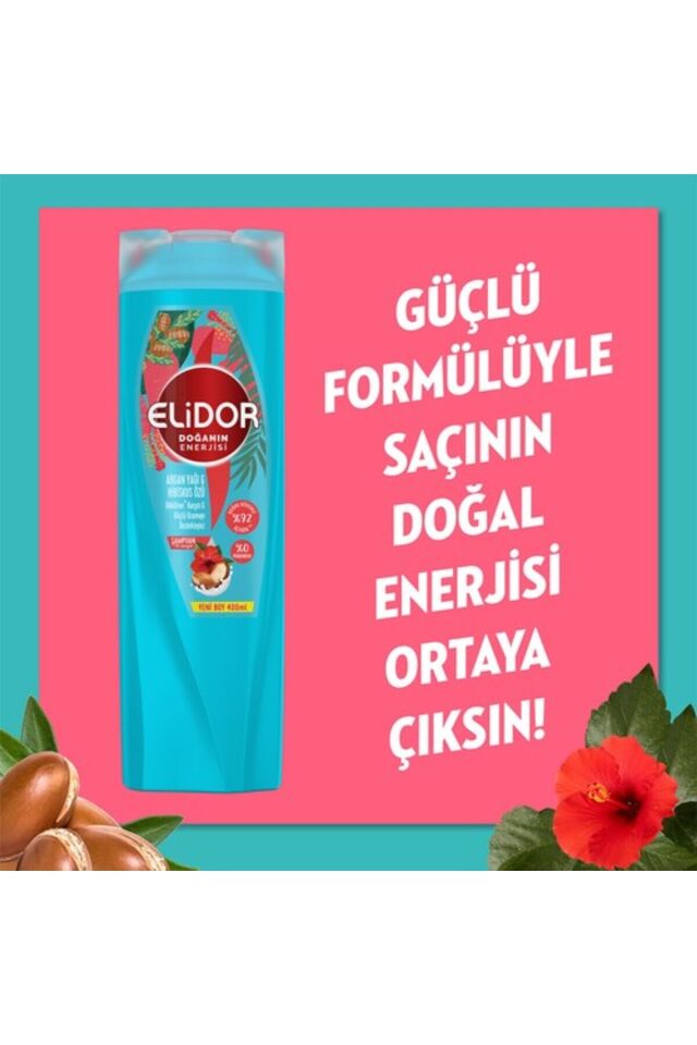 ELİDOR ARGAN YAĞI & HİBİSKUS ÖZÜ ŞAMPUAN 400 ML