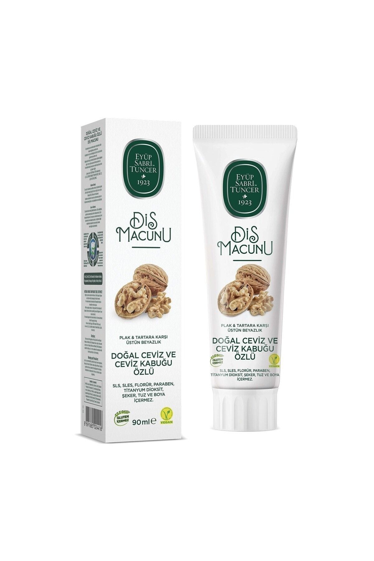 EYÜP SABRİ TUNCER DOĞAL CEVİZ VE CEVİZ KABUĞU ÖZLÜ DİŞ MACUNU 90 ML