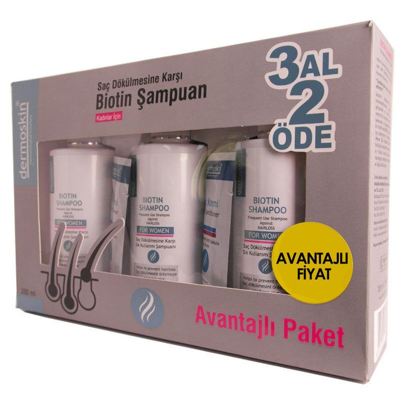 DERMOSKİN BİOTİN ŞAMP. 3 AL 2 ÖDE KADINLAR İÇİN