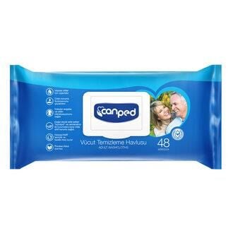 CANPED VÜCUT TEMİZLEME HAVLUSU 48 Lİ