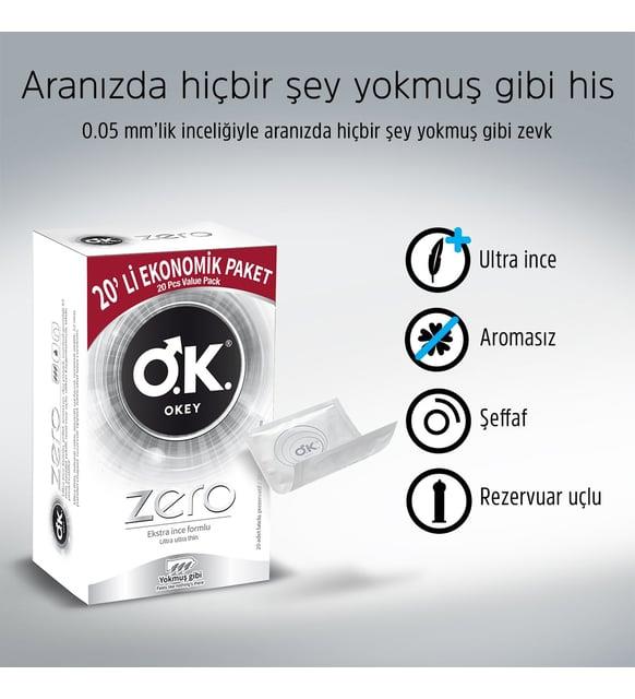 OKEY ZERO PREZERVATİF 20 Lİ
