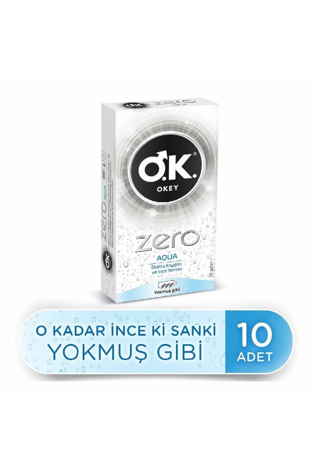 OKEY PREZERVATİF ZERO AQUA 10 LU