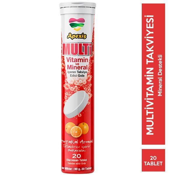 APEXiS MULTİVİTAMİN 20 EFERVESAN TABLET