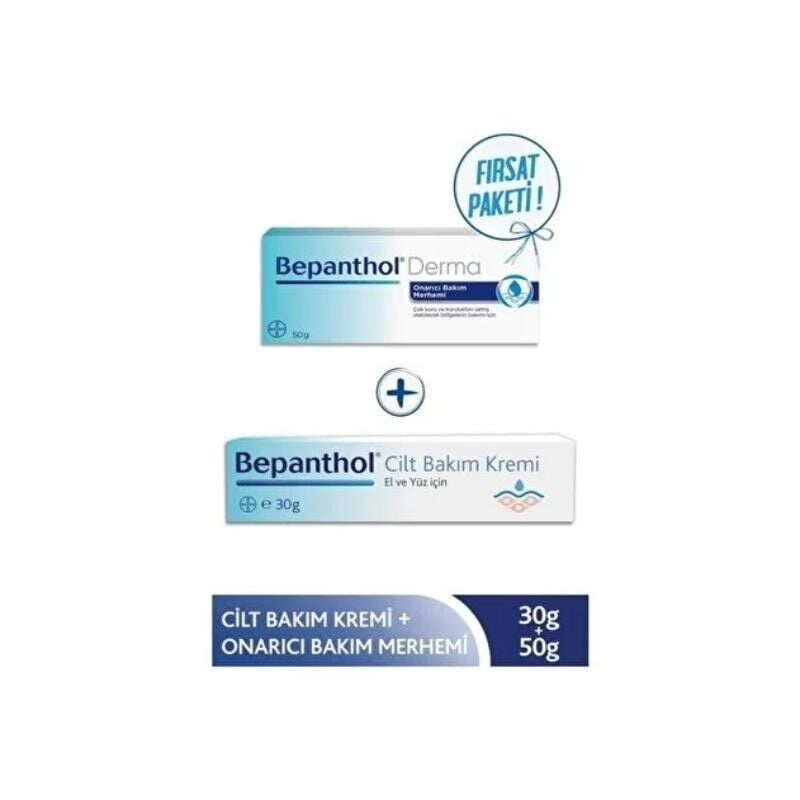 BEPANTHOL DERMA CİLT BAKIM KREMİ 30 GR + ONARICI BAKIM MERHEMİ 50 GR SET