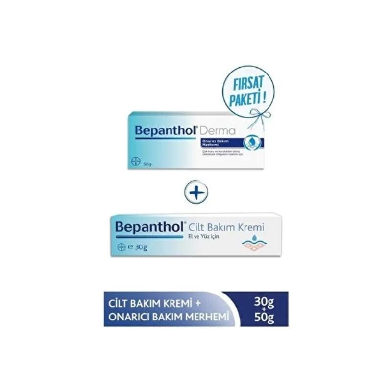 BEPANTHOL DERMA CİLT BAKIM KREMİ 30 GR + ONARICI BAKIM MERHEMİ 50 GR SET