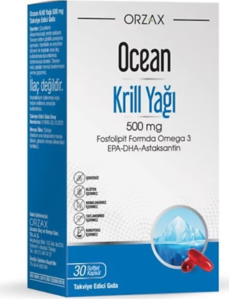 OCEAN KRİLL OİL 500 MG 30 KAPSÜL