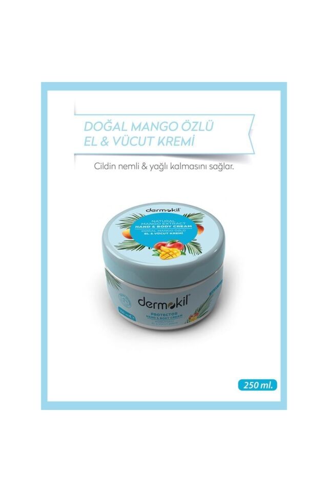 DERMOKİL DOĞAL MANGO ÖZLÜ KREM 250 ML