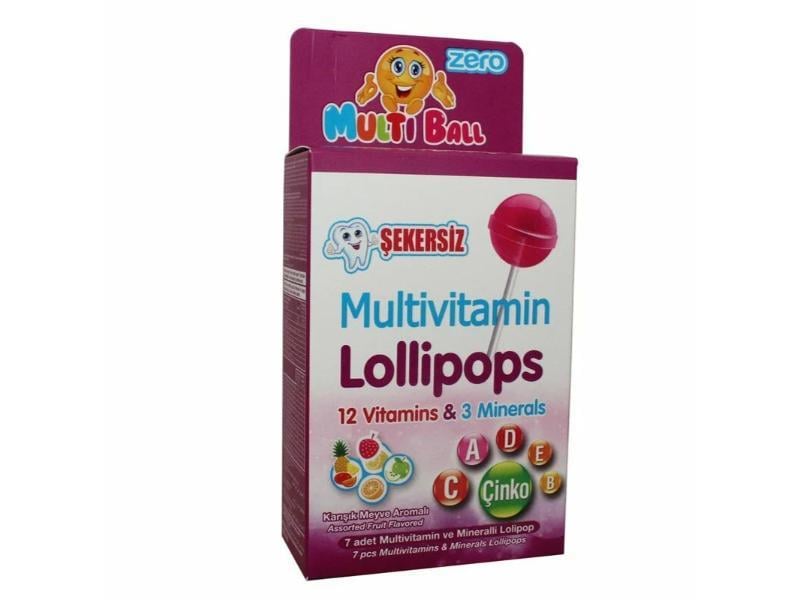 MULTİBALL ZERO VİTAMİN LOLİPOP 7 Lİ