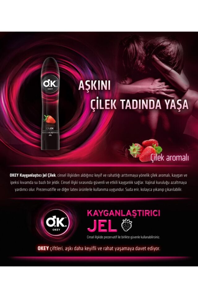 OKEY ÇİLEK KAYGANLAŞTIRICI JEL 100 ML