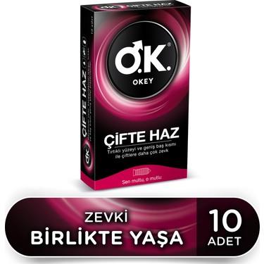 OKEY ÇİFTE HAZ PREZERVATİF 10LU