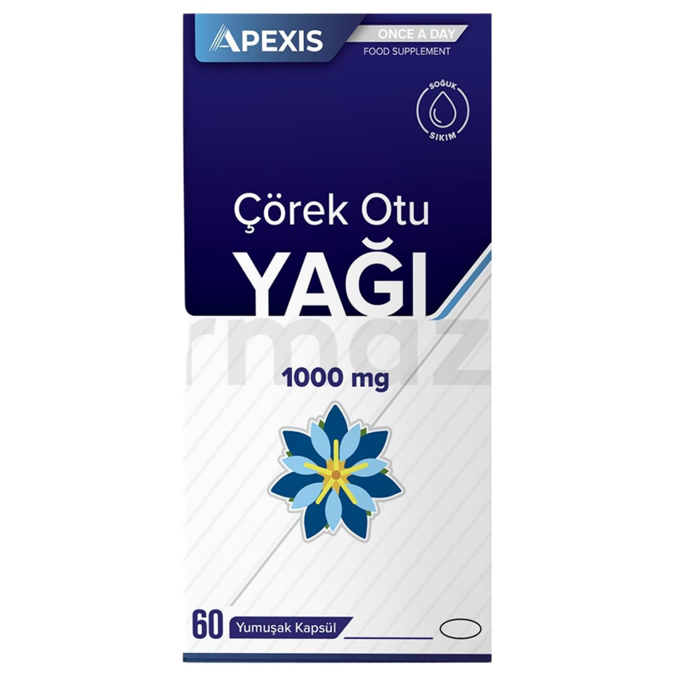 APEXİS ÇÖREK OTU YAĞI 1000 MG 60 YUMUŞAK KAPSÜL