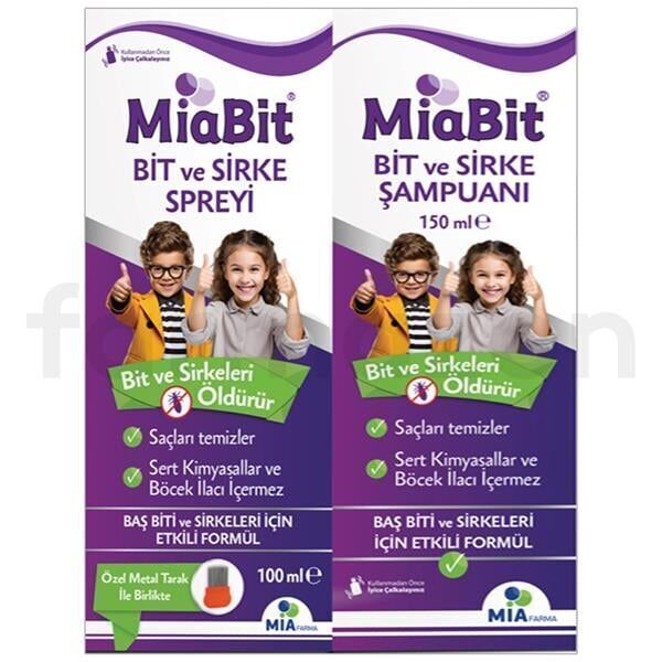 MİABİT BİT SPREYİ 100 ML + ŞAMPUAN 150 ML - ÇELİK TARAK HEDİYELİ