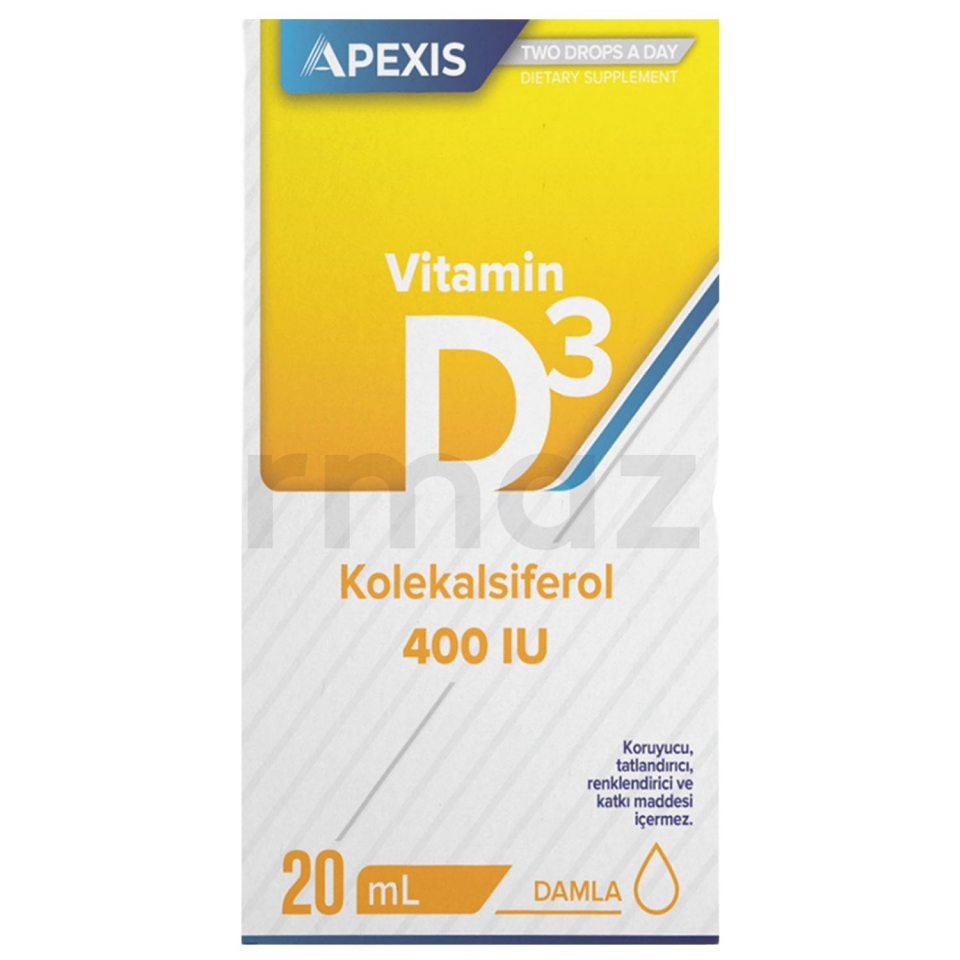 APEXİS VİTAMİN D3 KOLEKALSİFEROL 400 IU DAMLA 20 ML