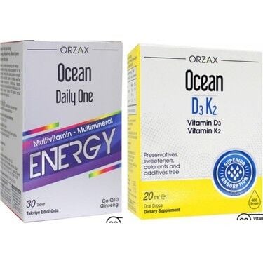 OCEAN YILBASI SETI DAILY ONE ENERGY 30 TABLET+D3K2 DAMLA 20 ML