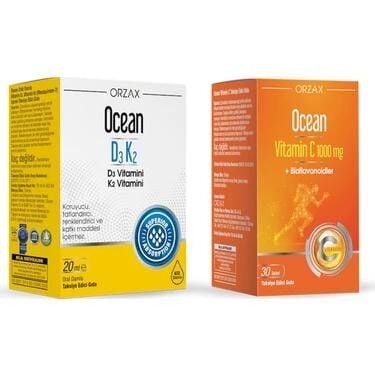 OCEAN YILBASI SETI VITAMIN C 1000 30 TABLET+D3K2 DAMLA 20 ML