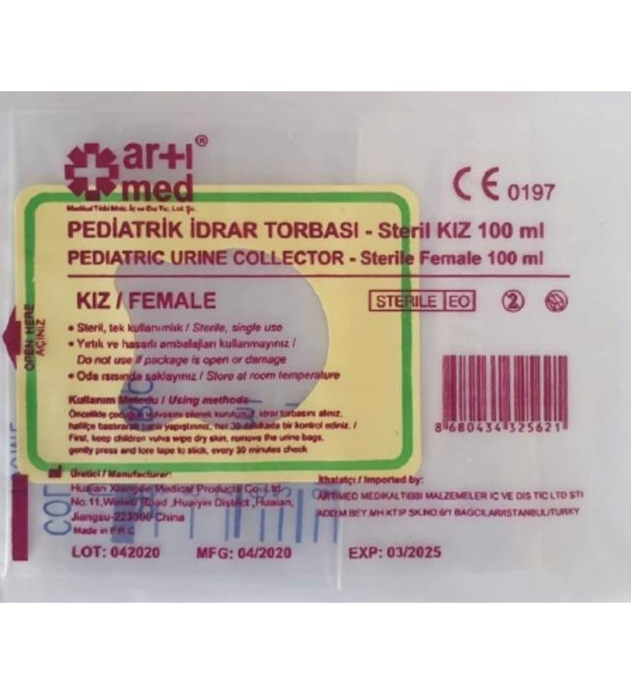 ARTIMED İDRAR TORBASI KIZ