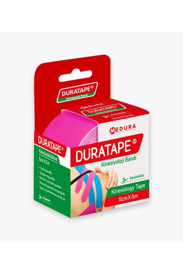 DURATAPE KINESIYOLOJI BANDI 5cmx5m PEMBE