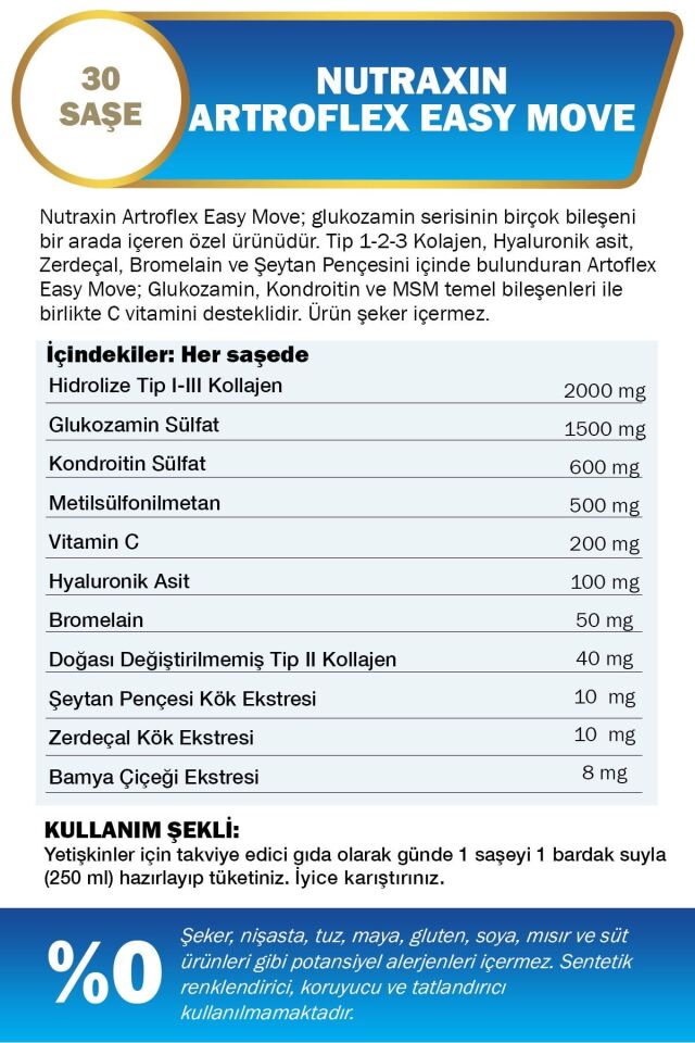 NUTRAXİN ARTROFLEX EASY MOVE 30 SAŞE