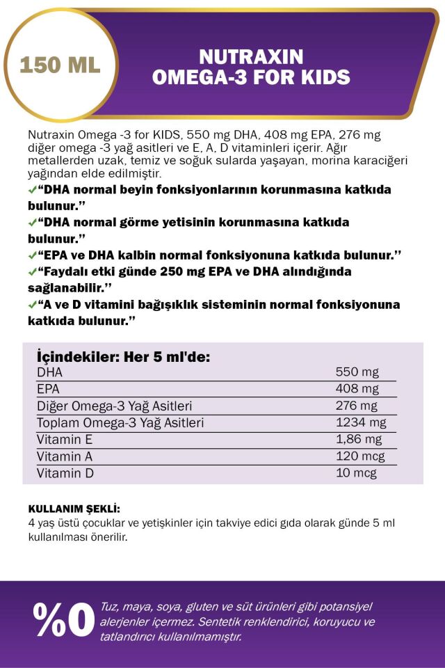 NUTRAXIN OMEGA 3 SURUP 150 ML