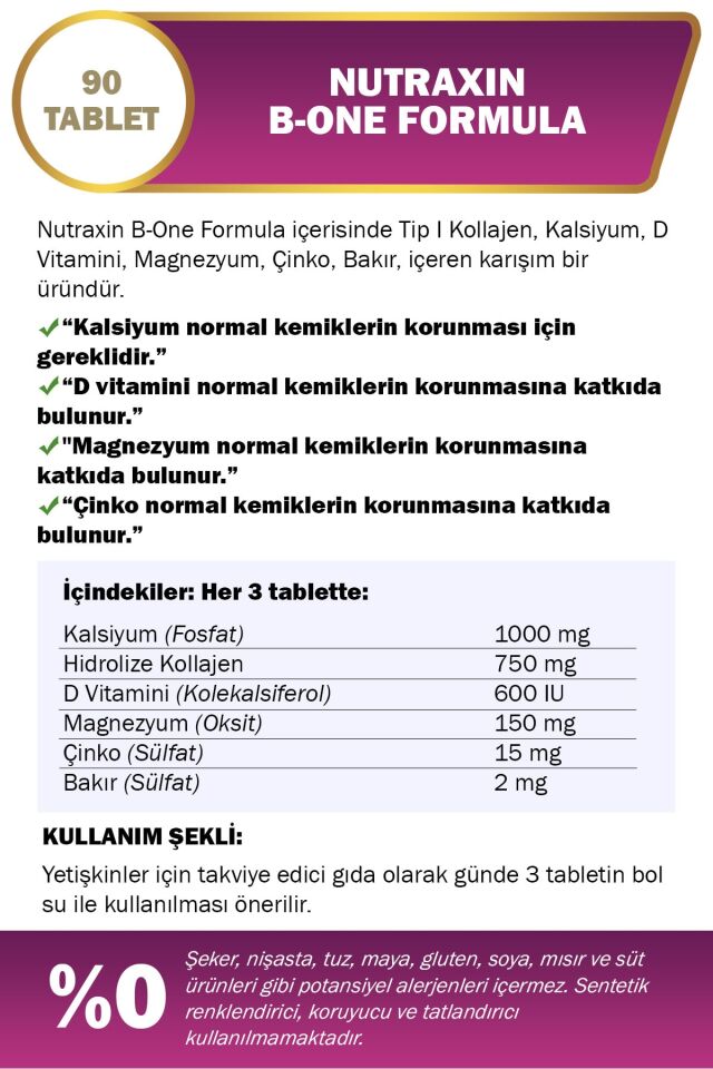 NUTRAXIN B-ONE FORMULA 90 TABLET
