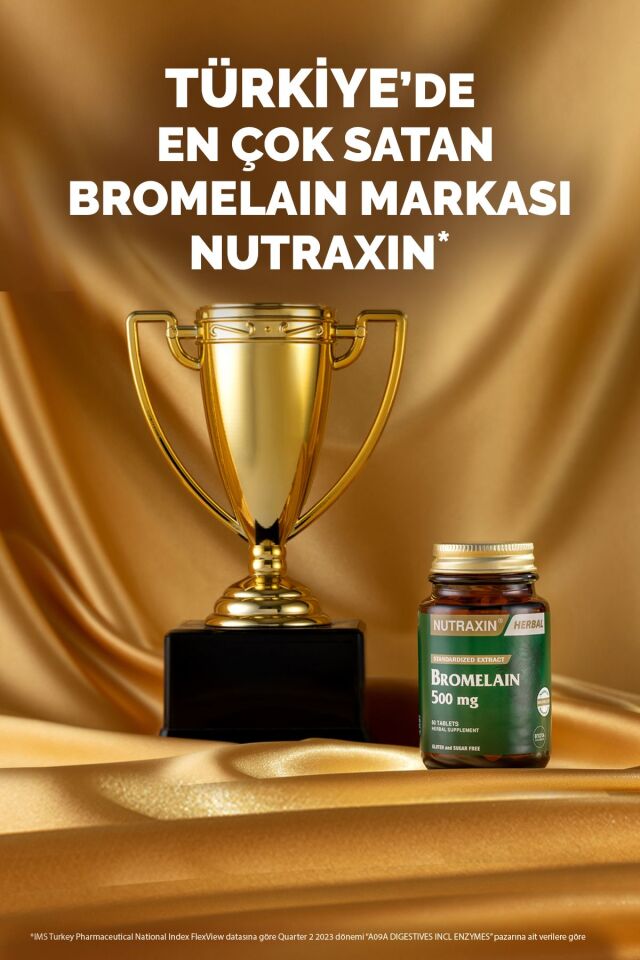 NUTRAXİN HERBAL BROMELAİN 500 MG ANANAS 60 TABLET