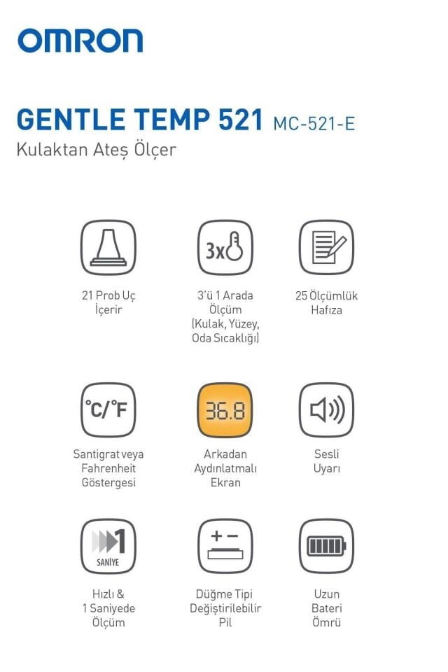 OMRON DERECE MC-521 KULAKTAN