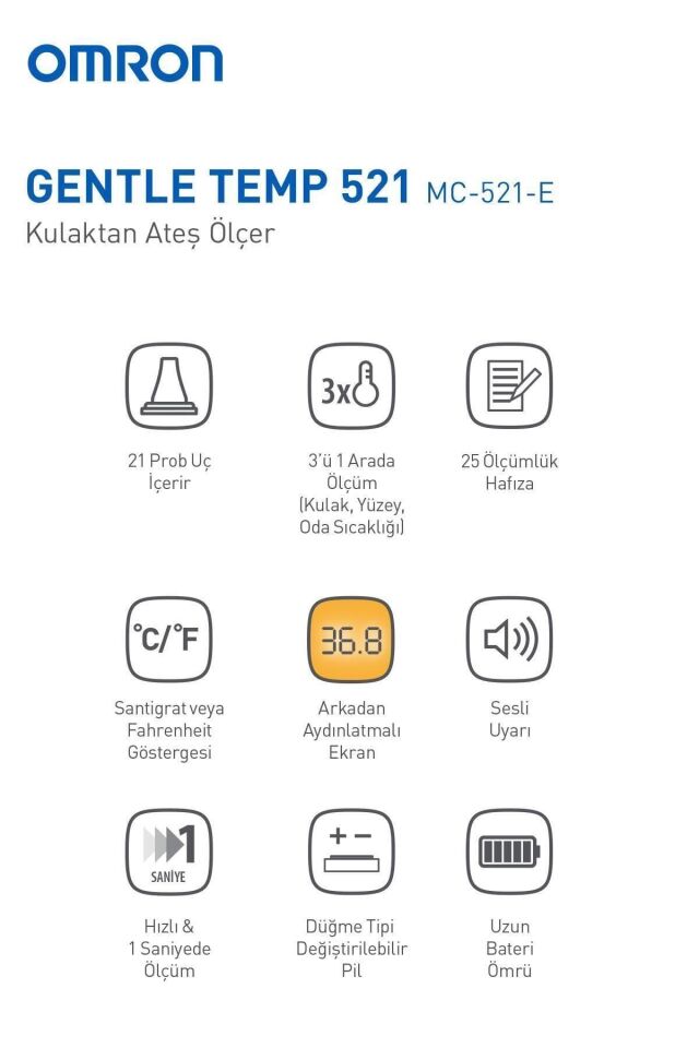 OMRON DERECE MC-521 KULAKTAN