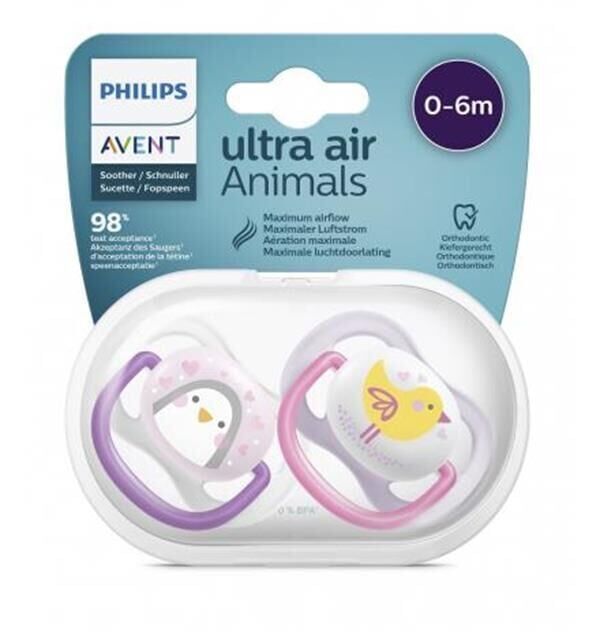 AVENT ULTRA AİR ANİMALS 0-6 AY 2Lİ KIZ EMZİK