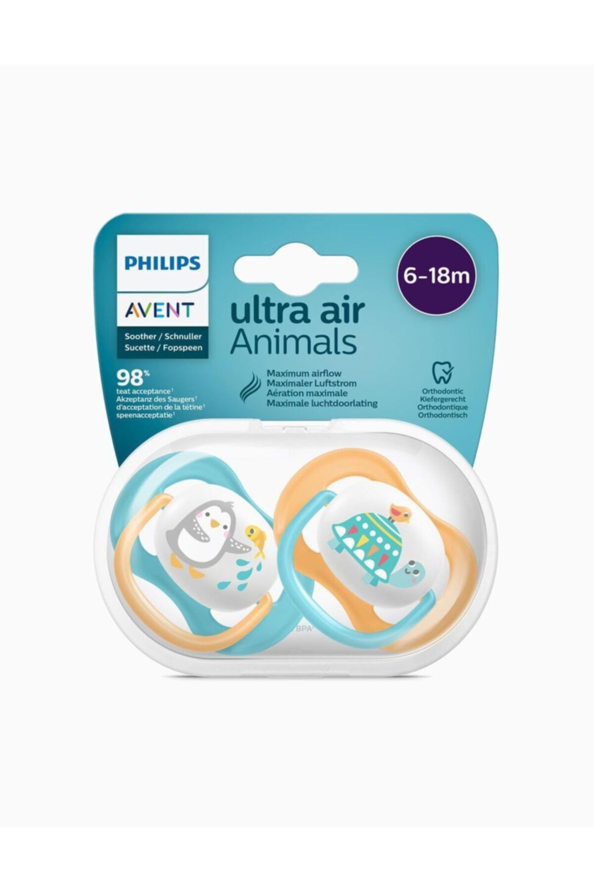 AVENT ULTRA AİR ANİMALS 6-18 AY 2Lİ ERKEK EMZİK