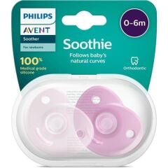 AVENT SOOTHİE 0-6 AY KIZ 2 Lİ EMZİK